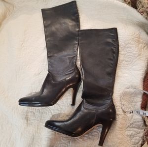 Cole Haan Dark Chocolate Jolie Heeled Pull on Boot 8